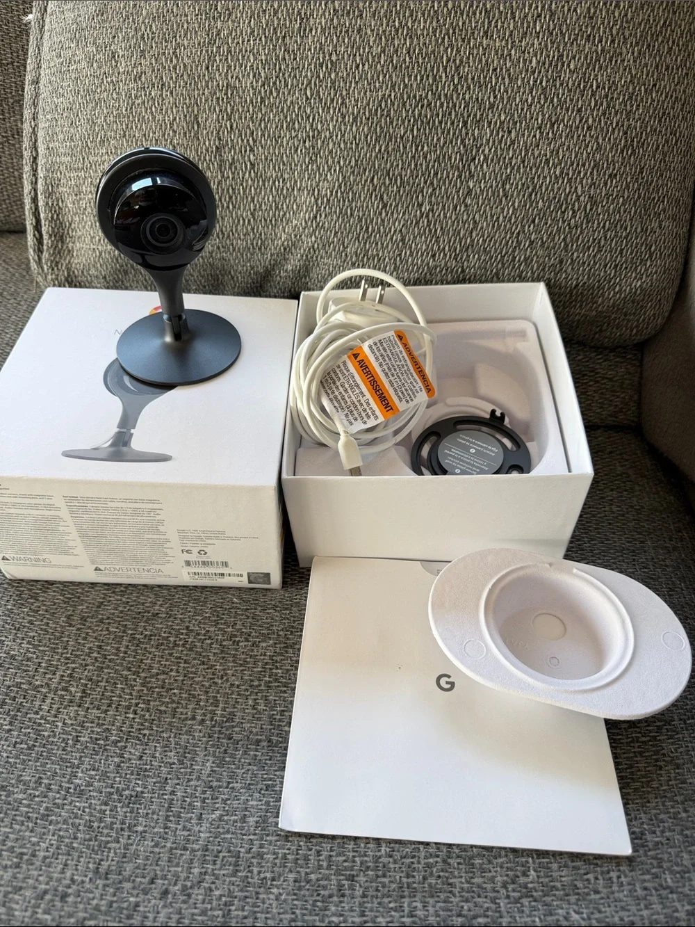 Google Nest Cam Indoor — Black/Gray Smart Home Camera